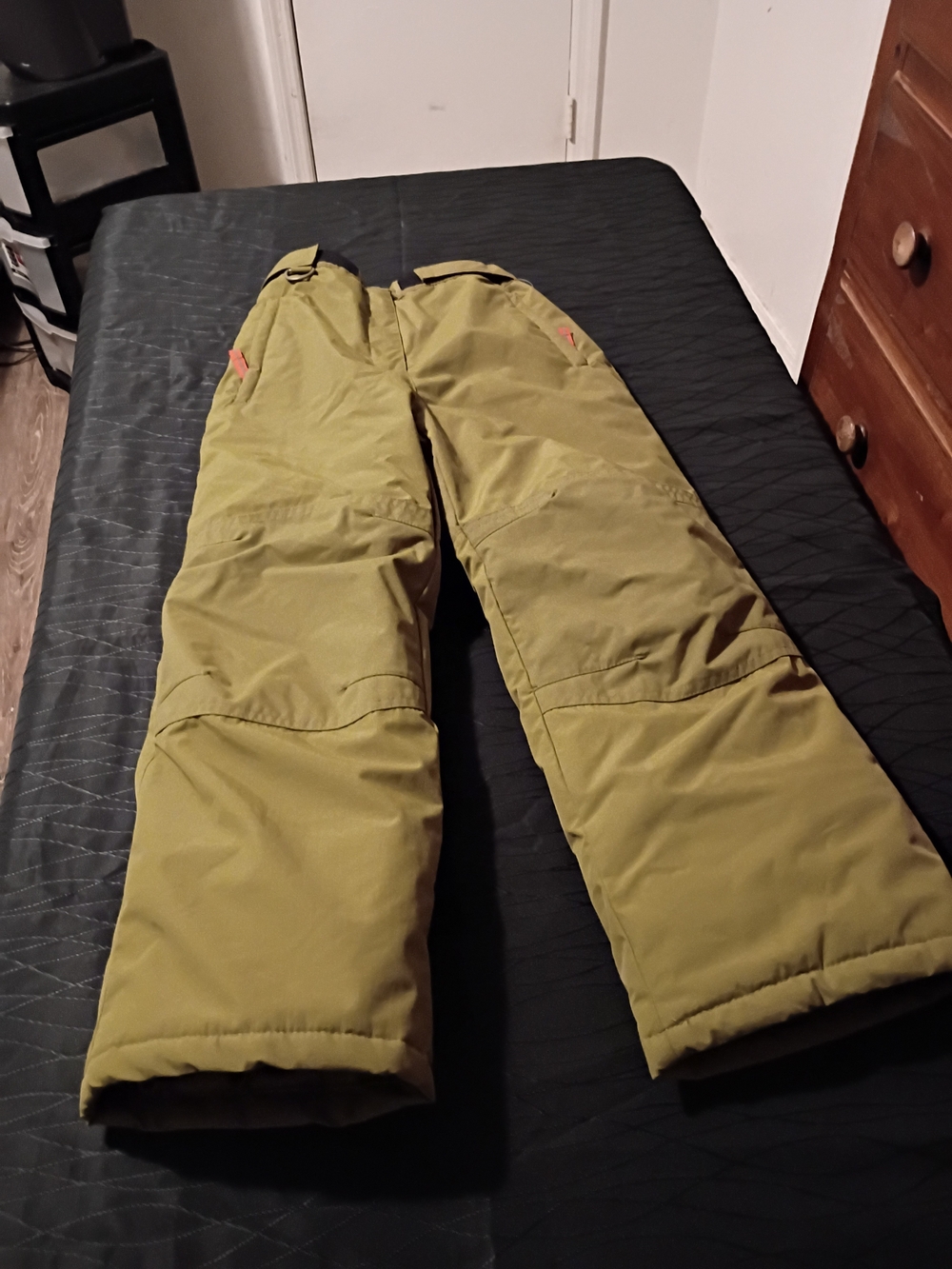 Kids Amazon Olive Green Snow Pants - Unbranded